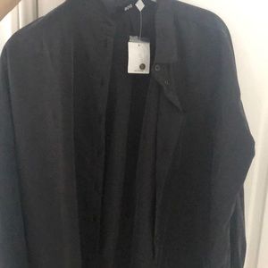 Brand new black button down